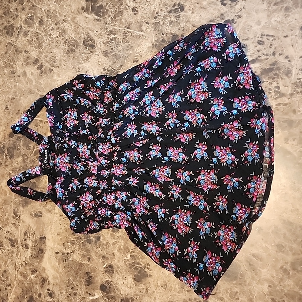 Express Sheer Floral Babydoll Size M